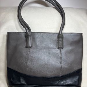 American Leather Colorblock Tote/Hobo Bag